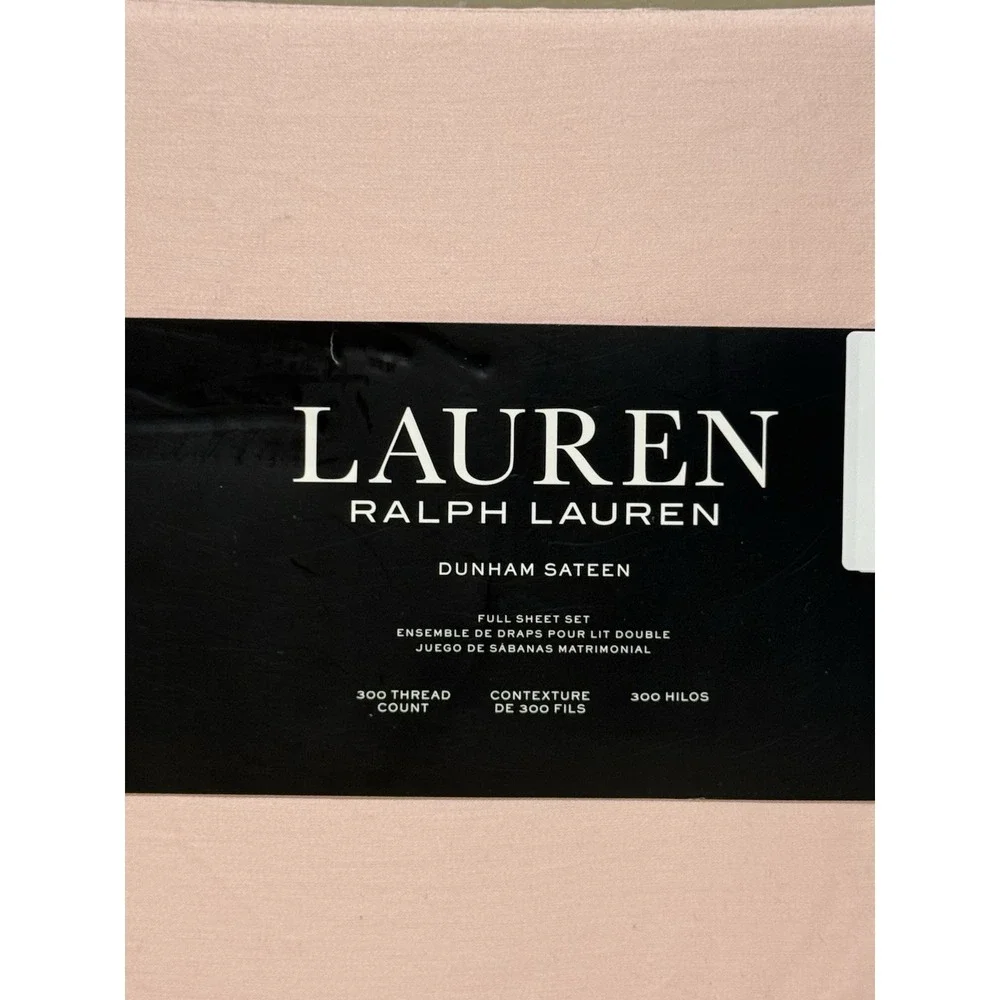Lauren Ralph‎ Lauren Pastel Peony Pink Full 4 Piece Sheet Set - New
